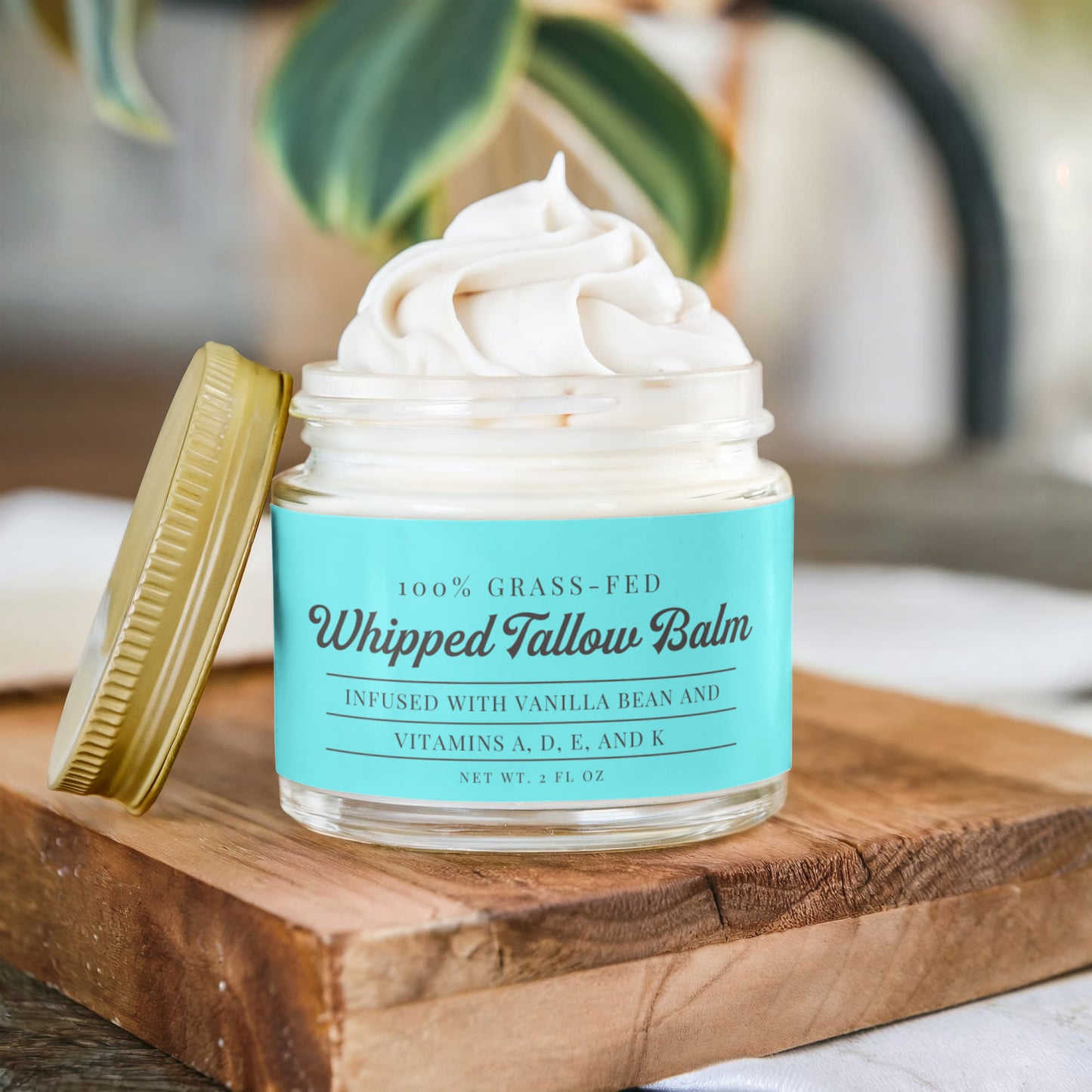 Whipped Grass-Fed Tallow Balm with Vanilla Bean