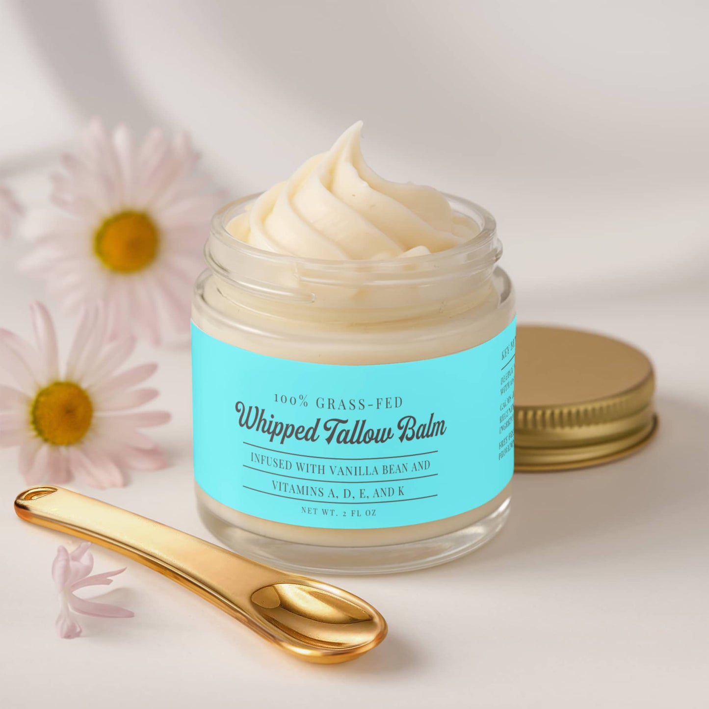 Whipped Grass-Fed Tallow Balm with Vanilla Bean